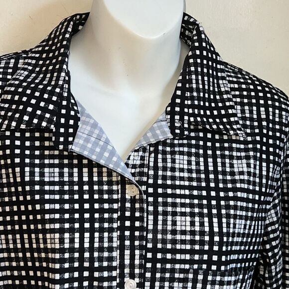 LYSSE Schiffer Button Down Shirt Top-M - Picture 3 of 10